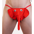 MEN305 Love In Leather Mens Elephant G-String One Size: Red